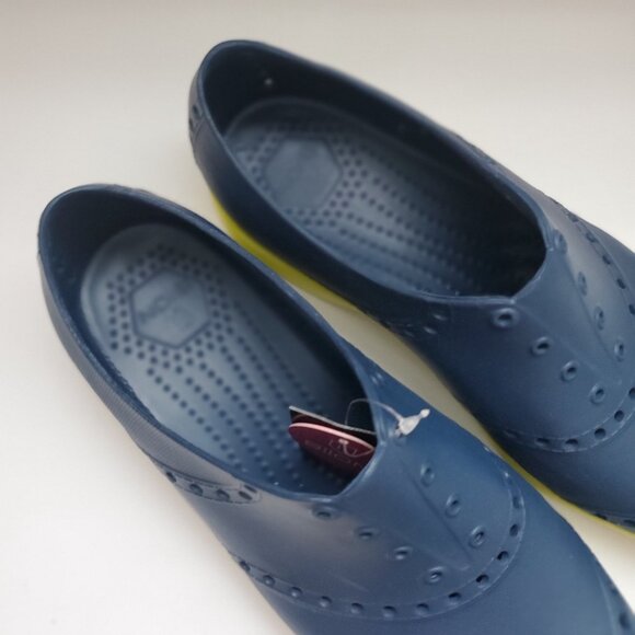 NEW BIION Men's Golf Shoes Oxford Spikeless Blue Yellow Resortwear Outdoor Shoes - Picture 4 of 10